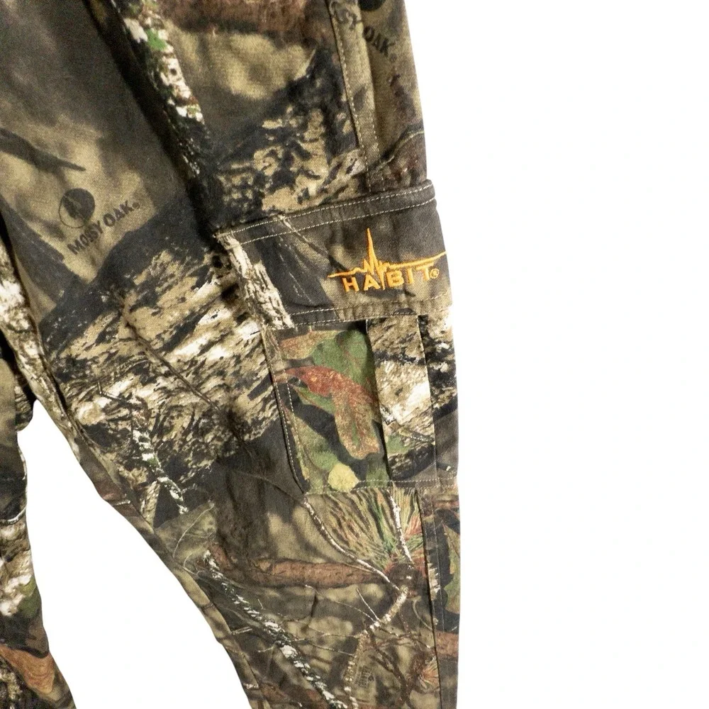 Habit Mossy Oak Camo Cargo Pants Hunting Outdoors Camouflage Youth Large 24x28